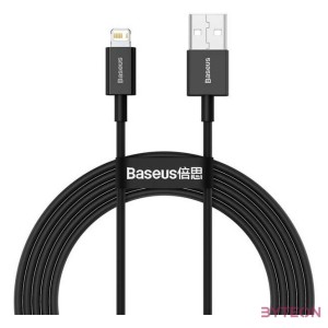 USB-kábel a Lightning Baseus Superior sorozathoz, 2,4A, 1 m (fekete)