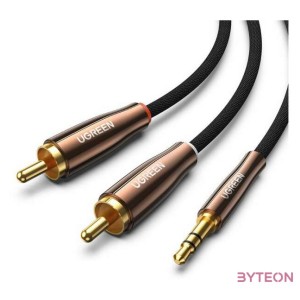 UGREEN AV170 kábel 2x RCA (Cinch) jack 3,5mm, 2m (fekete)
