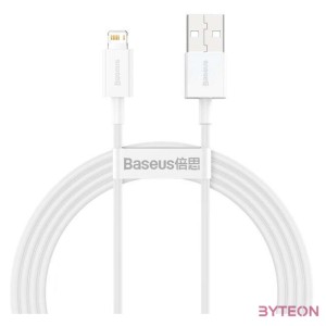 USB-kábel a Lightning Baseus Superior sorozathoz, 2,4A, 1,5 m (fehér)