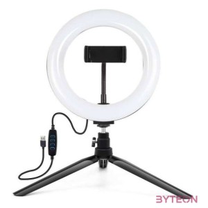 Puluz Ring lámpa , LED állvány 20cm telefontartóval PKT3073B