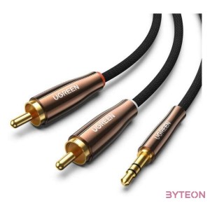 UGREEN AV170 kábel 2x RCA (Cinch) jack 3,5mm, 2m (fekete)