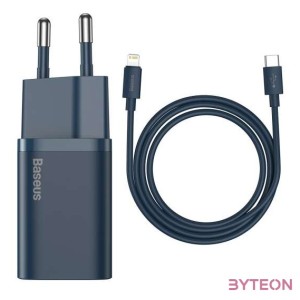 Baseus Super Si Quick Charger 1C 20W fali töltő 1 m-es USB-C-villámkábellel (kék)