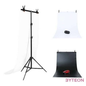 Puluz szett , állvány fényképes hátterek rögzítéséhez 70x200cm  fényképes hátterek 2 db DCA0976