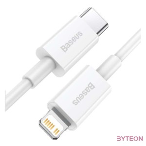 USB-C kábel a Lightning Baseus Superior sorozathoz, 20 W, PD, 1 m (fehér)