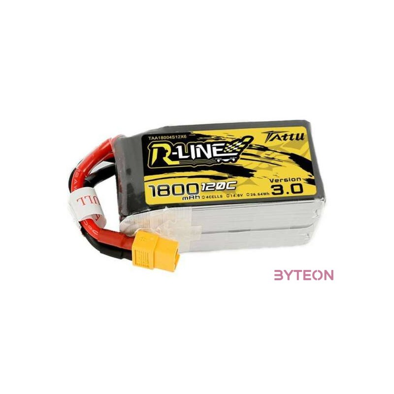 Tattu R-Line Version 3.0 1800mAh 14.8V 120C 4S1P XT60 akkumulátor