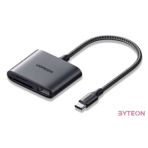 UGREEN CM387 Kártyaolvasó  USB, USB-C (fekete)