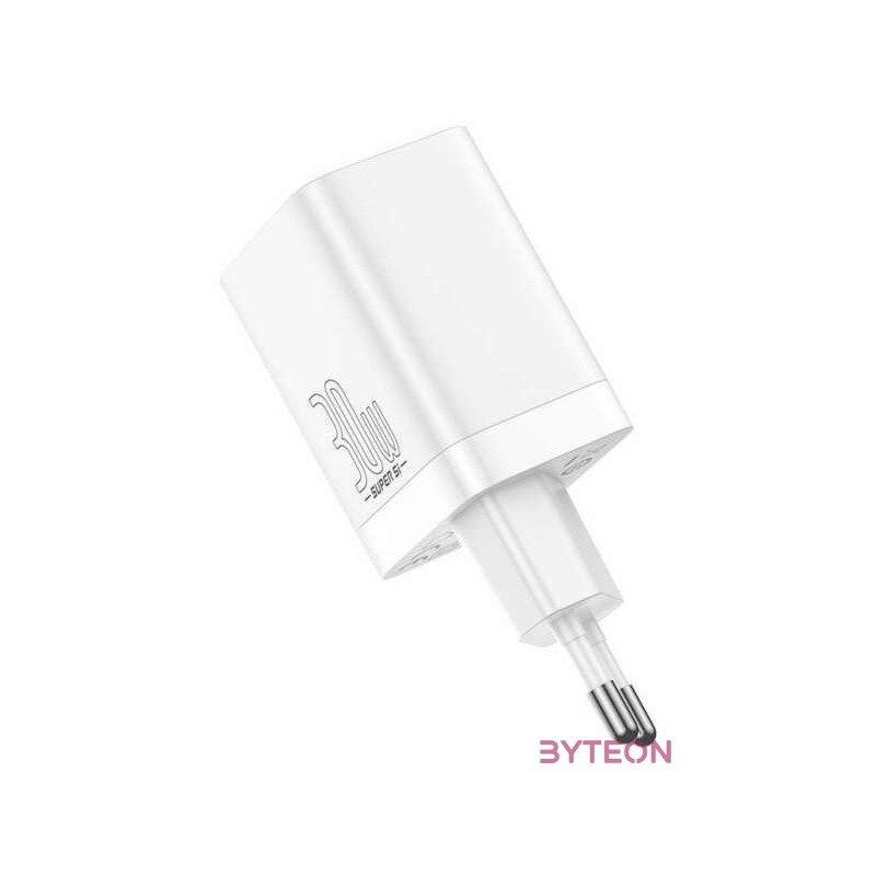 Baseus Super Si Pro gyorstöltő USB  USB-C 30W (fehér)