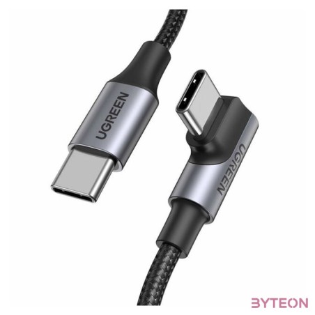 USB-C-USB-C kábel, ferde UGREEN US334 5A, PD 100W, 2m (fekete)