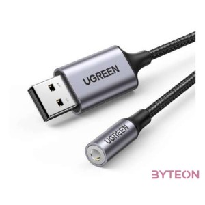 UGREEN CM477 audioadapter, USB-mini Jack 3.5 mm-es AUX (szurke)