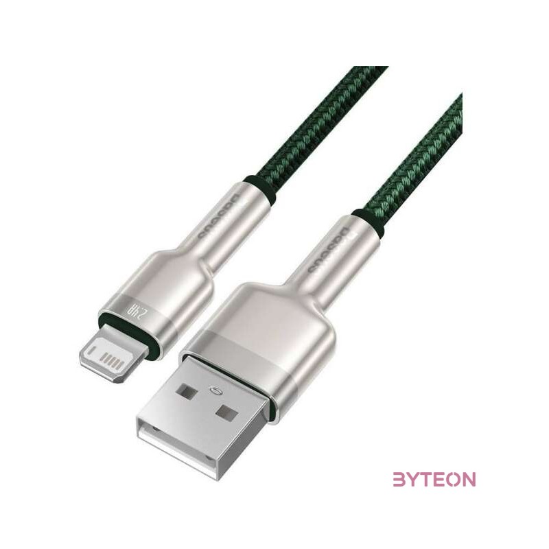 USB-kábel Lightning Baseus Cafule-hez, 2,4A, 1m (zöld)
