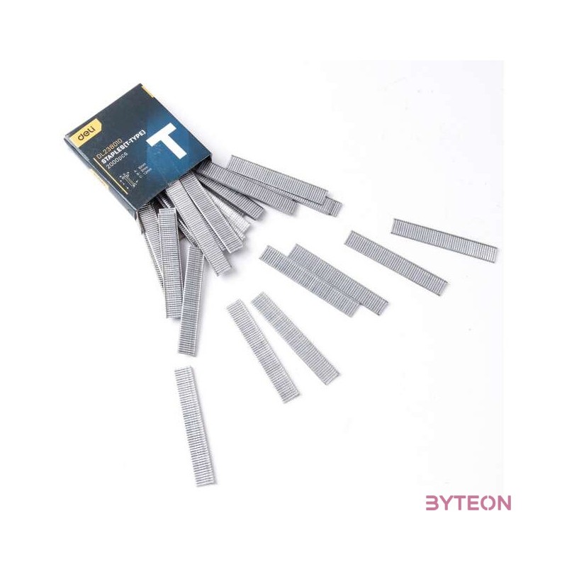 Deli Tools EDL238010 tűzőkapocs, T, 2000 db