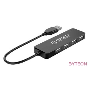 Orico hub adapter, USB-4x USB (fekete)