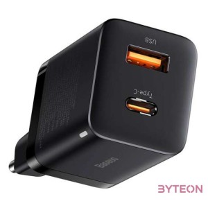 Baseus Super Si Pro gyorstöltő USB  USB-C 30W (fekete)