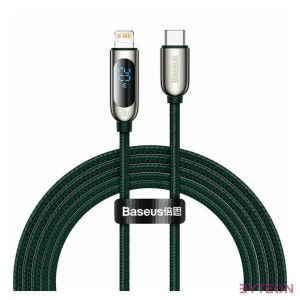 USB-C-Lightning Baseus kijelzőkábel, PD, 20 W, 2 m (zöld)