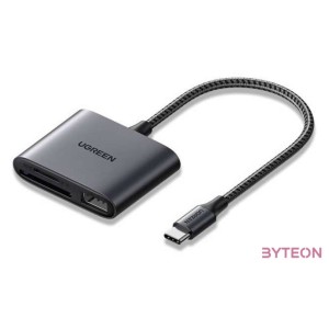 UGREEN CM387 Kártyaolvasó  USB, USB-C (fekete)