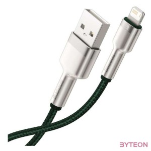 USB-kábel Lightning Baseus Cafule-hez, 2,4A, 1m (zöld)