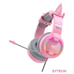 Havit GAMENOTE H2233d játék fejhallgató RGB (rózsaszín)