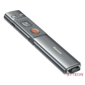 Baseus Orange Dot multifunkcionális távirányító prezentációkhoz, lézermutatóval, újratölthető (szürke)