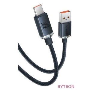 USB-kábel a USB-C Baseus Crystal Shine, 100W, 1.2m (Fekete)
