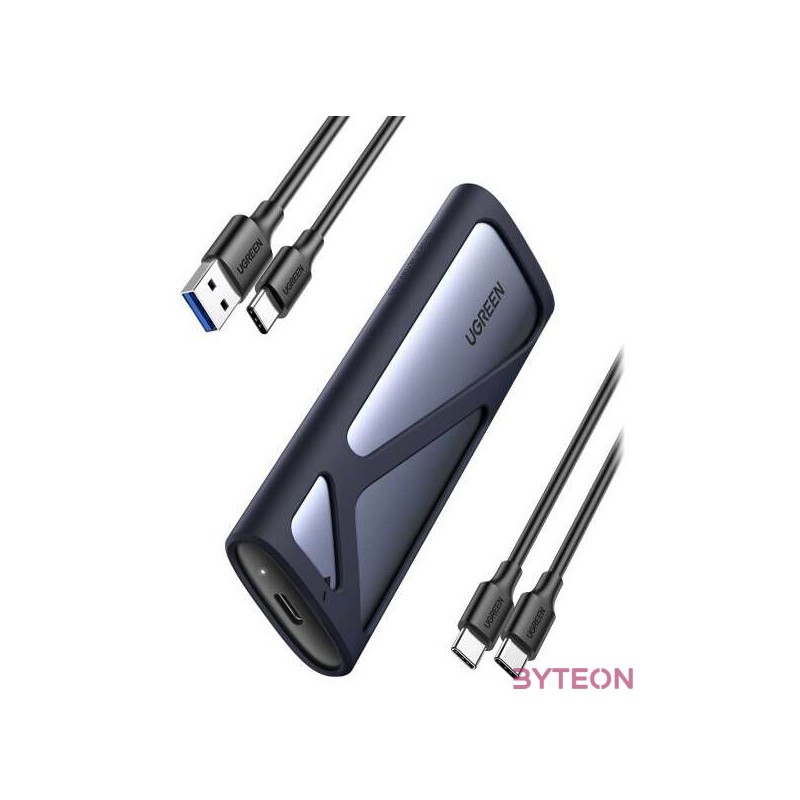 UGREEN CM400 M.2 SSD ház, NVMe, SATA, 10 Gbps, USB-C (szürke)