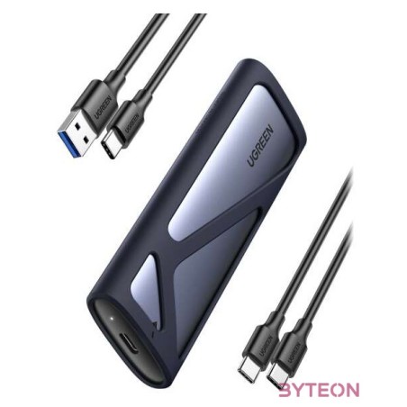 UGREEN CM400 M.2 SSD ház, NVMe, SATA, 10 Gbps, USB-C (szürke)