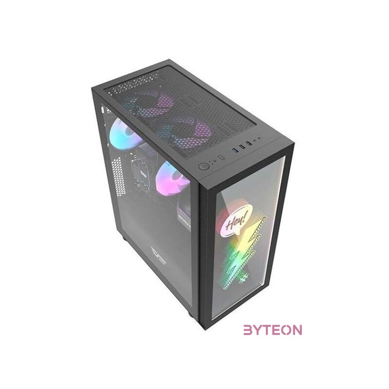 Darkflash DK210 Graffiti számítógépház (fekete)