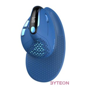 Delux M618XSD vezeték nélküli vertikális, ergonomikus egér BT2.4G RGB (kék)