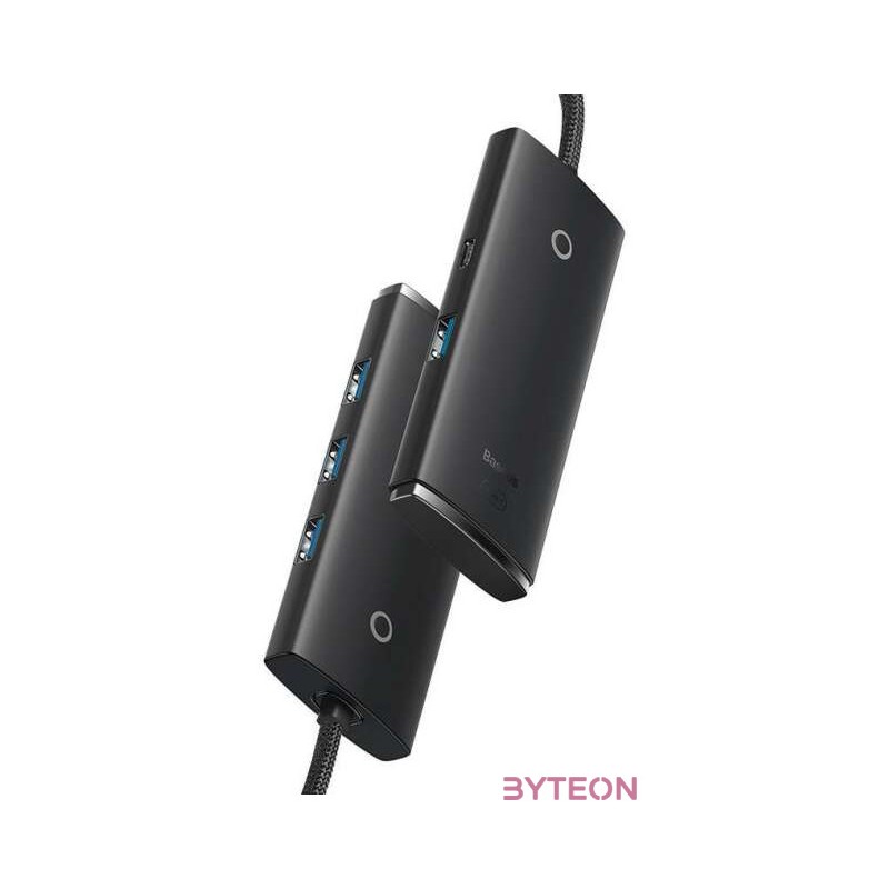 Baseus Lite Series 4 az 1-ben USB - 4x USB 3.0 hub, 1m (fekete)