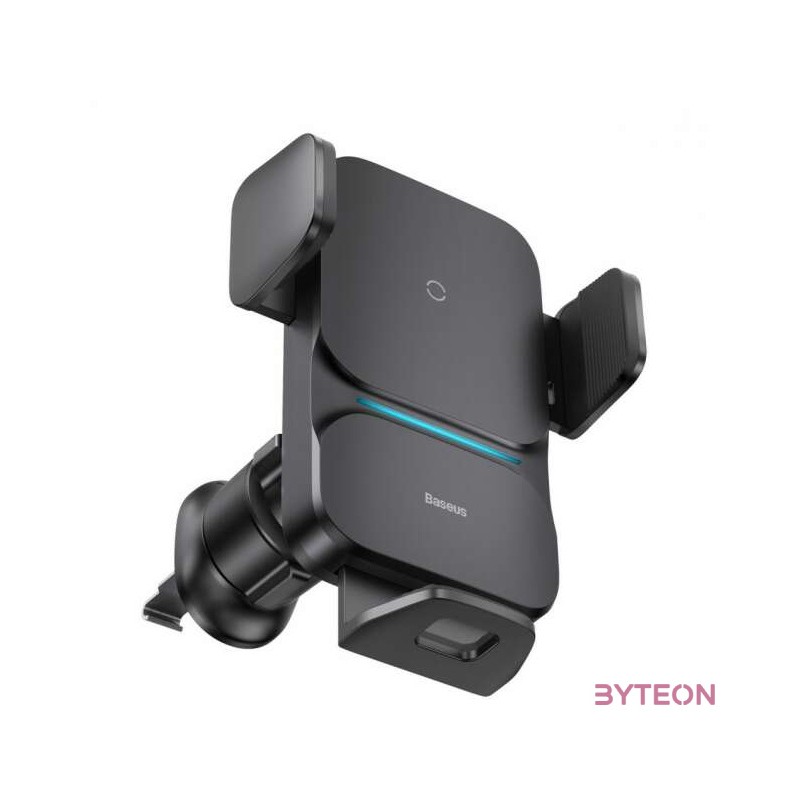 Baseus Wisdom vezeték nélküli töltés elektromos autó telefon tartó Qi (fekete)