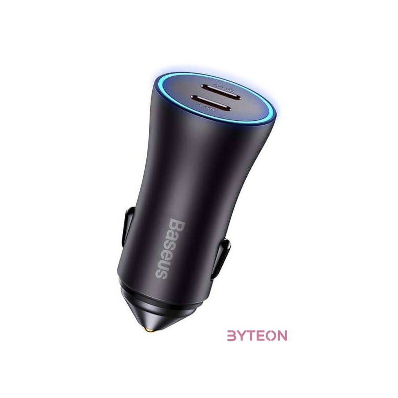 Baseus Golden Contactor Pro autós töltő, 2x USB-C, 40W (szürke)