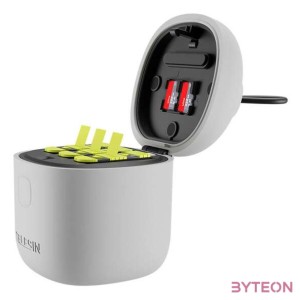 Allin box Telesin vízálló hármas töltő GoPro Hero 9 , Hero 10  2 akkumulátorhoz (GP-BTR-905-GY-B)