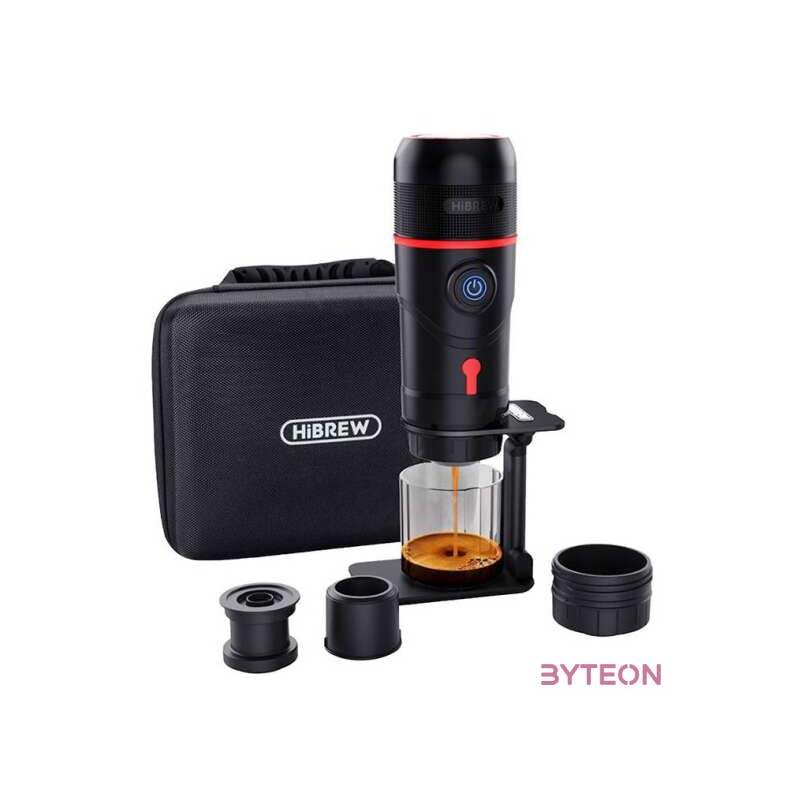 3 az 1-ben hordozható kávéfőző 15 bar nyomással adapterrel és tokkal 80W HiBREW H4-premium