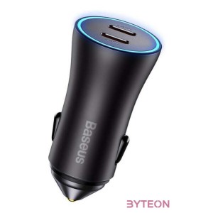 Baseus Golden Contactor Pro autós töltő, 2x USB-C, 40W (szürke)