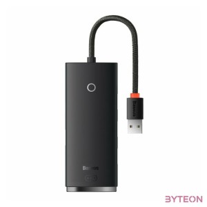 Baseus Lite Series 4 az 1-ben USB - 4x USB 3.0 hub, 25 cm (fekete)