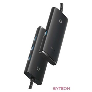 Baseus Lite Series 4 az 1-ben USB - 4x USB 3.0 hub, 1m (fekete)