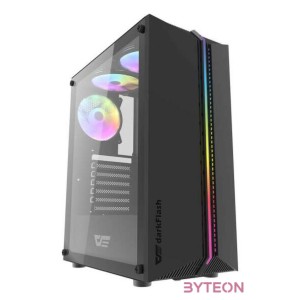 Darkflash DK151 Számítógépház LED  3 ventilátorral (fekete)