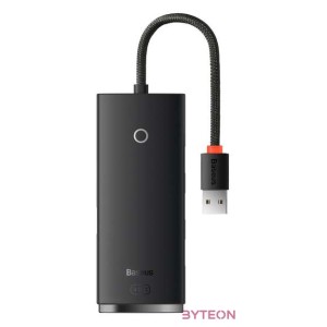 Baseus Lite Series 4 az 1-ben USB - 4x USB 3.0 hub, 25 cm (fekete)