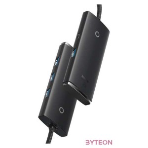 Baseus Lite Series 4 az 1-ben USB - 4x USB 3.0 hub, 1m (fekete)