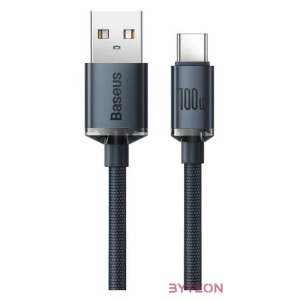 USB-kábel a USB-C Baseus Crystal Shine, 100W, 1.2m (Fekete)