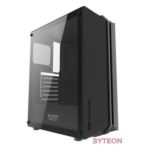 Darkflash DK151 Számítógépház LED  3 ventilátorral (fekete)