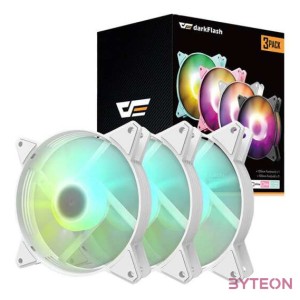 Darkflash C6 ARGB ventilátor készlet számítógéphez 3in1 120x120 (fehér)