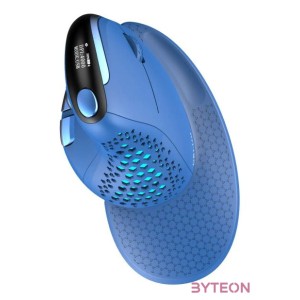 Delux M618XSD vezeték nélküli vertikális, ergonomikus egér BT2.4G RGB (kék)