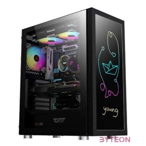 Darkflash DK210 Graffiti számítógépház (fekete)