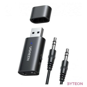 UGREEN CM523 Audio adapter, USB-A 3,5 mm-es csatlakozóra, Bluetooth 5.1 (fekete)