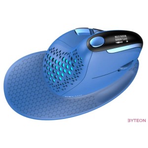 Delux M618XSD vezeték nélküli vertikális, ergonomikus egér BT2.4G RGB (kék)