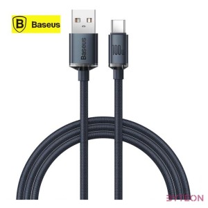 USB-kábel a USB-C Baseus Crystal Shine, 100W, 1.2m (Fekete)