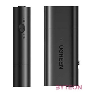 UGREEN CM523 Audio adapter, USB-A 3,5 mm-es csatlakozóra, Bluetooth 5.1 (fekete)