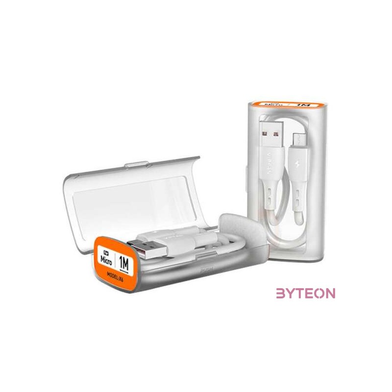 USB-Micro USB kábel Vipfan X06, 3A, 1m (fehér)
