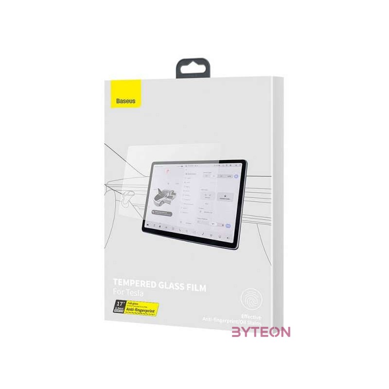 Baseus Crystal üvegfólia Tesla model X,S-hez, 0.3mm, 17