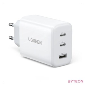 Wall charger UGREEN CD275, 2x USB-C, 1x USB, 65W (white)